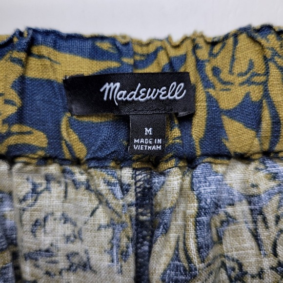 Madewell Clean Pull-On Floral 100% Linen Shorts Size Medium - Picture 2 of 10